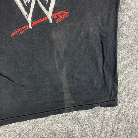 WWE T-Shirt Boys Size M Black Logo Graphic Wrestling Tee Steve & Barry’s Youth - Picture 2 of 7